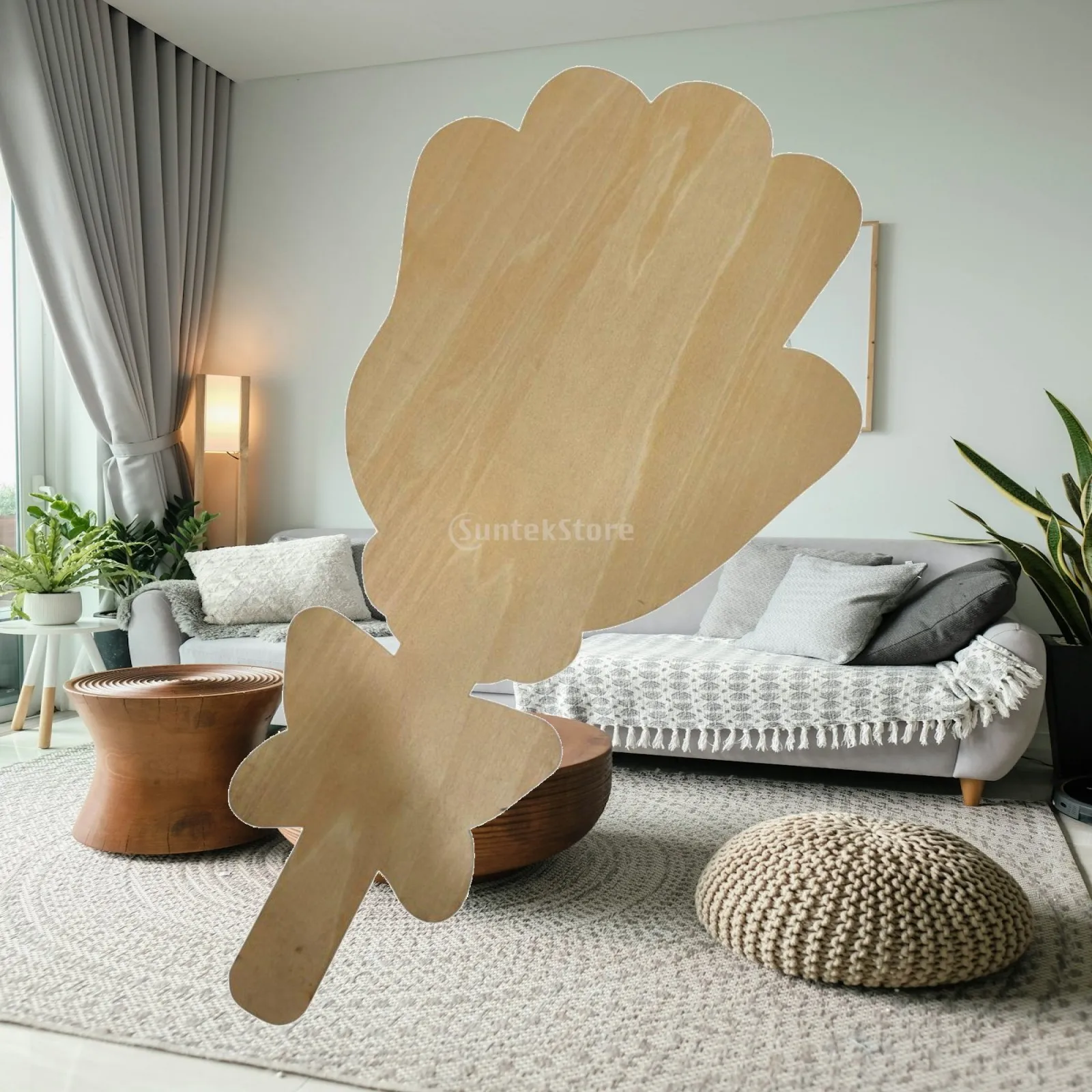 Personalized Flower Plaque Wooden Handprint Craft Baby Gift Idea Decorative Sign for Family Day Activity
