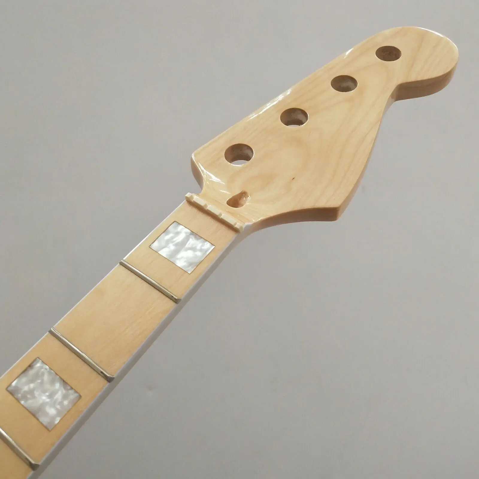 Maple J bass guitar neck parts 21 fret 34inch Block Inlay Maple wood Fretboard