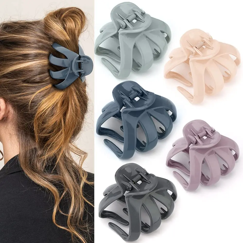 

Large Octopus Claw Clips for Thick Long Hair Big Hair Clips for Women, Strong Hold Hair Claw Clips Matte Non-slip Jaw Hair Clips