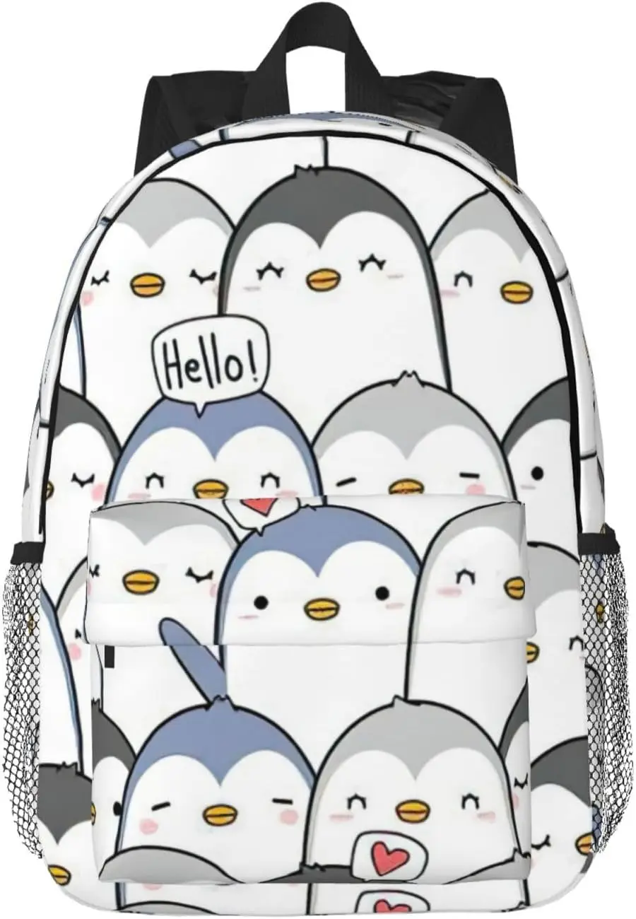 Cute Penguin Print Versatile Adult Backpack for Work Hiking Waterproof Backpack Laptop Compartment