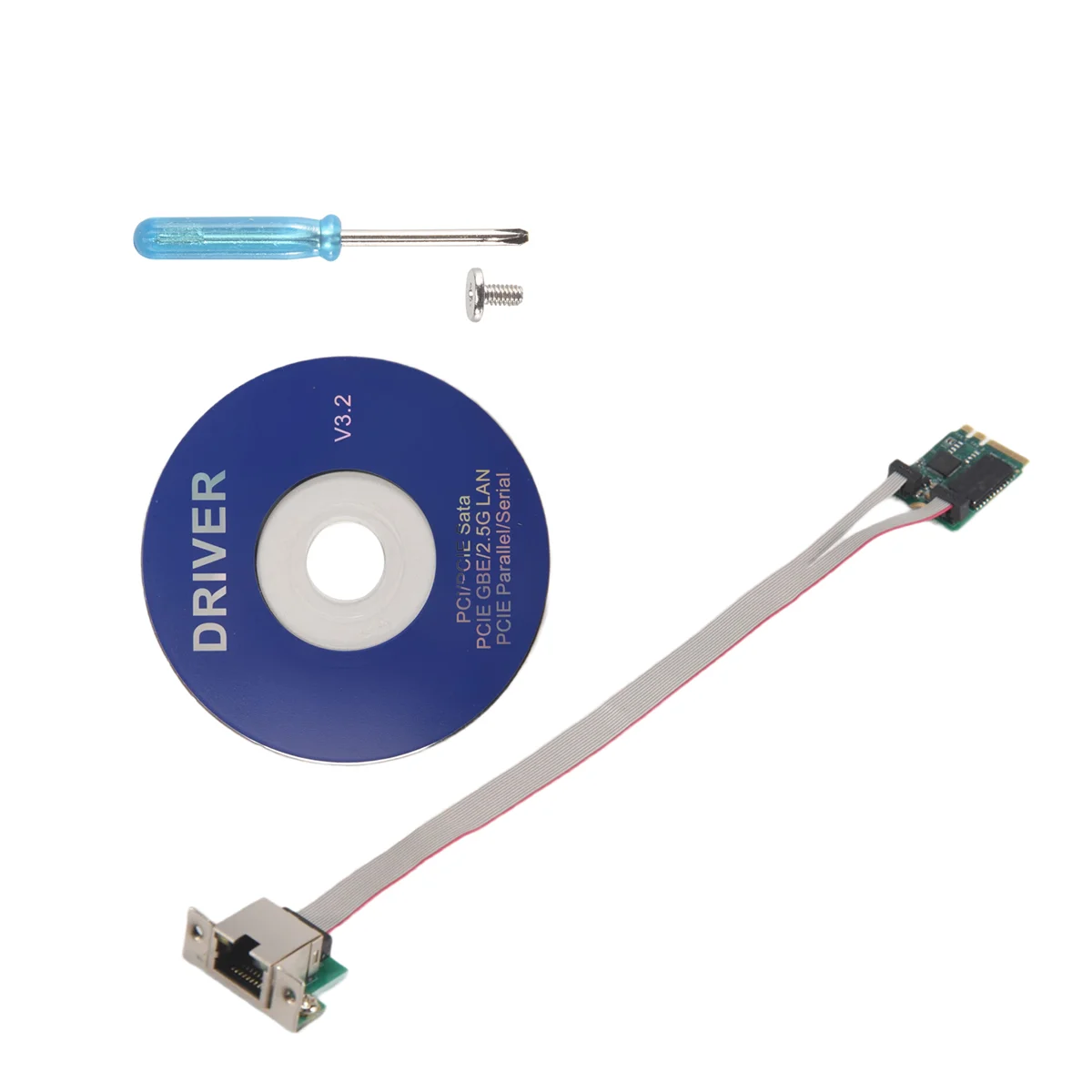 ABQR M.2 A+E 2.5G Ethernet Adapter 2.5G/1G/100M Multi-Gigabit M.2 Network Card 8125B COM