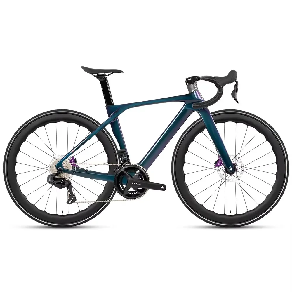 

2025 TWITTER T10 Professional Full Carbon Road Bike with RS 24s Shifters SHlMAN 105 FD and RD 50mm Adult Carbon Wheel Road Bike