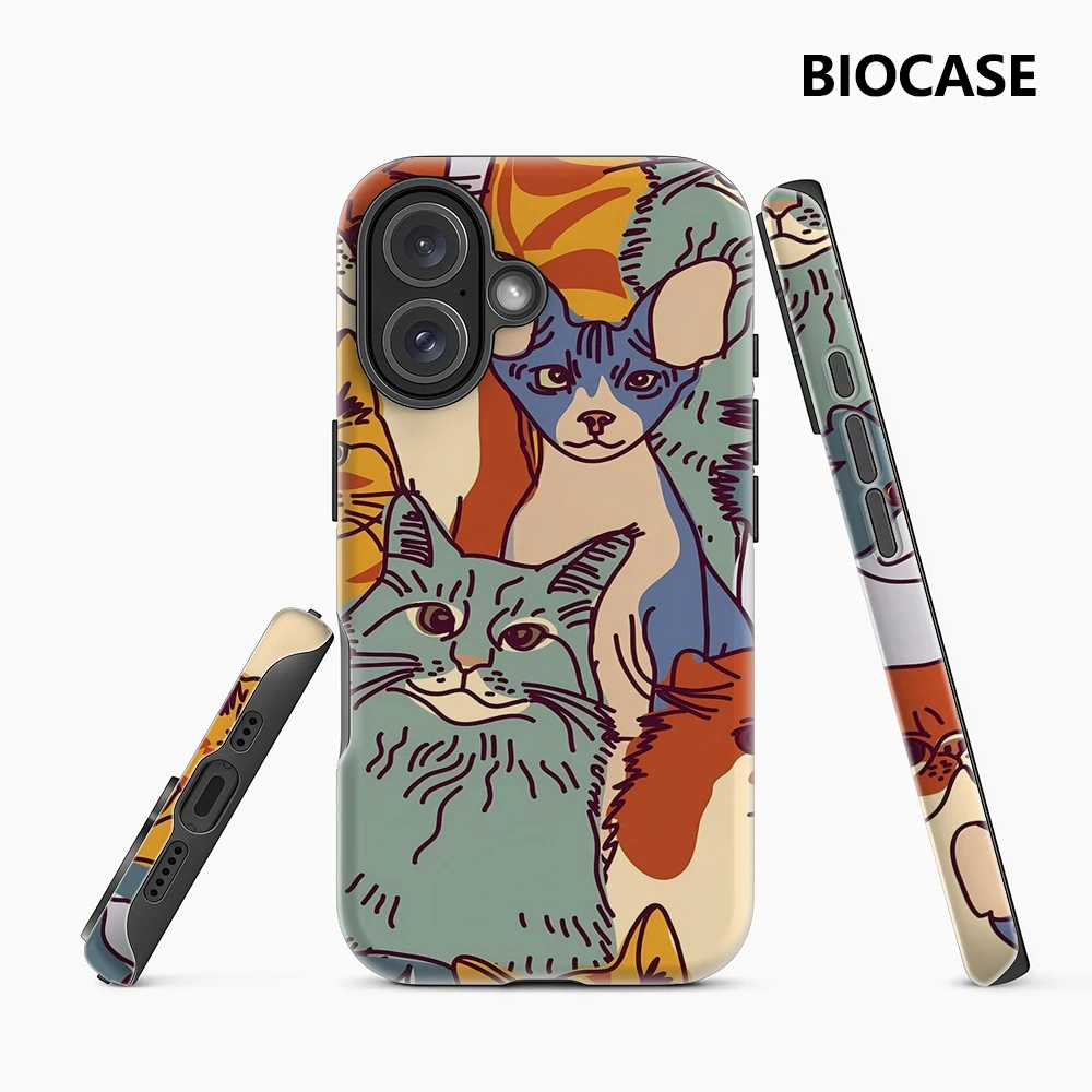 Cat Crowd IPhone 17 Must-Haves Handyhülle für IPhone 17 16 15 14 13 12 11 Pro Max Plus Doppelschichtige Rückseite
