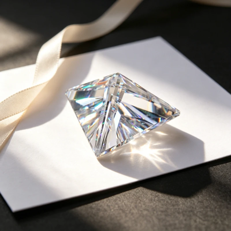 Artificial Moissanite D Color VVS1 Triangle Shape Certificate Pass Diamond Tester