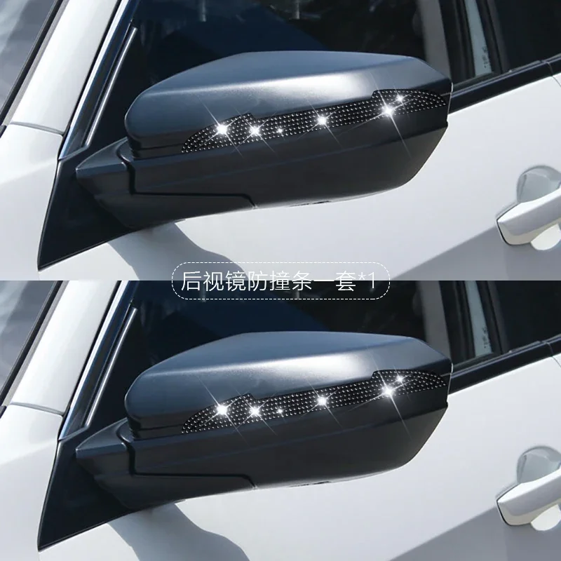 Nowy 2PCS/4PCS Diamentowe lusterko wsteczne samochodu Naklejkasamochodowa                             Naklej