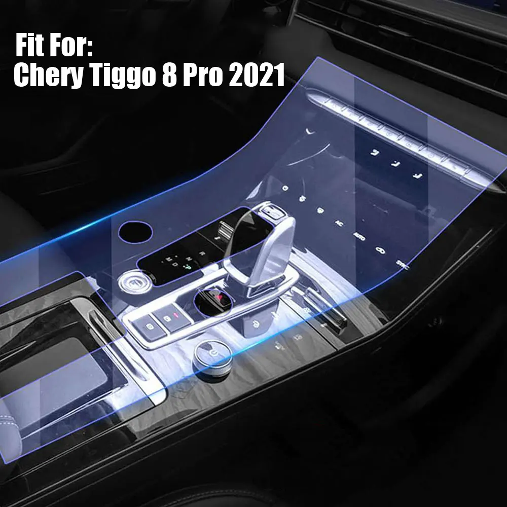 

1 Set Car Console Gearbox Panel Film Frame Cover Sticker Strips Garnish Decoration Transparent TPU for Chery Tiggo 8 Pro 2021