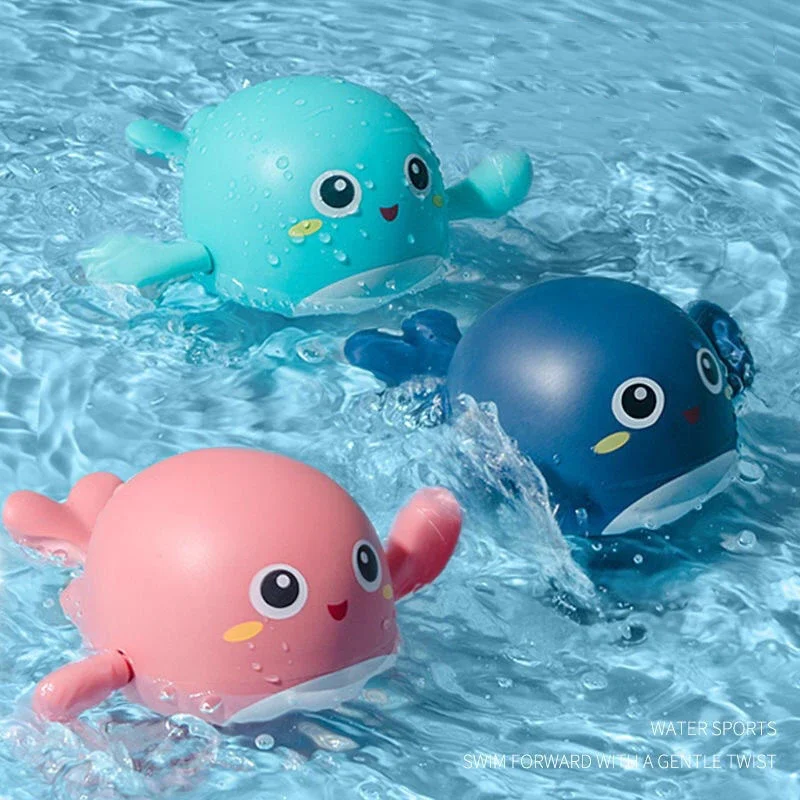 Cute Clockwork Baby Bath Toys, Funny Animal Water Play Dolls, Kids Swimming Bathtub Shower Toy, Lovely Bathroom Play Gift for Ch