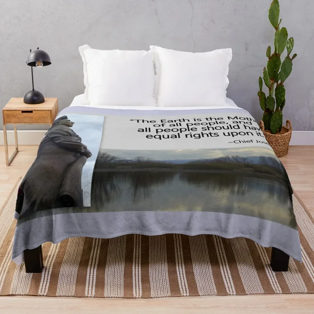 

Chief Joseph Quote Collage Throw Blanket Flannels Single Blankets