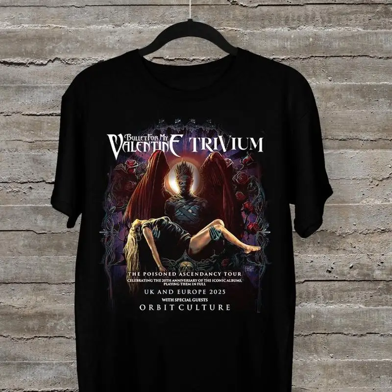 

NEW Bullet for my Valentine 2025 Tour Concert Black All Size T Shirt AM364