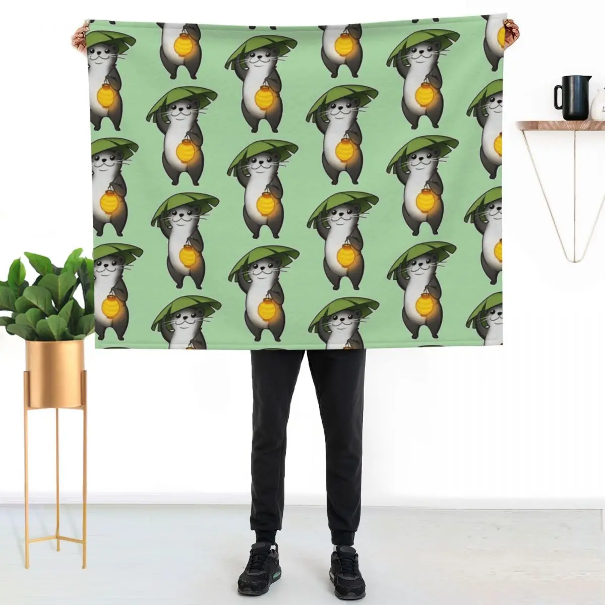 

FFXIV Odder Otter Throw Blanket Warm Accent Blanket for Living Room Decoration