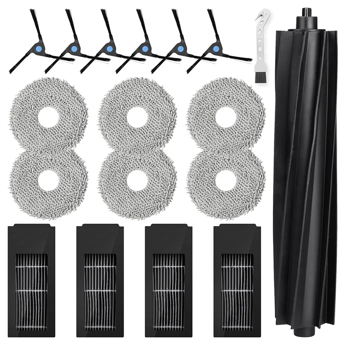 Kit d'accessoires pour aspirateur ECOVACS DEEBOT X2 Omni, pièce de rechange comprenant une brosse principale, un filtre HEPA