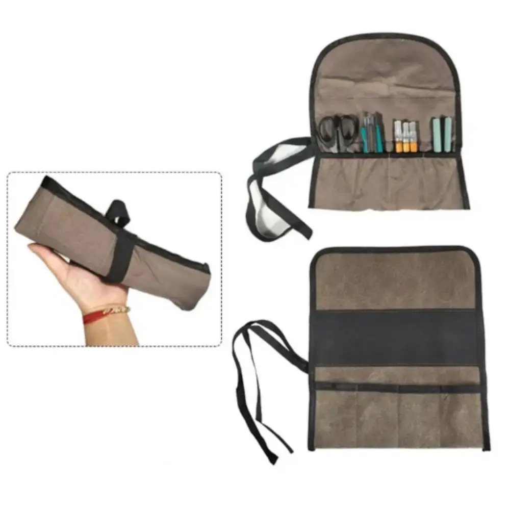 Oxford Cloth Multi Purpose Tool Bag Roll Up Design Multiple Pockets Roll Up Tool Bag Hanging Design Heavy Duty Wrench Pouch