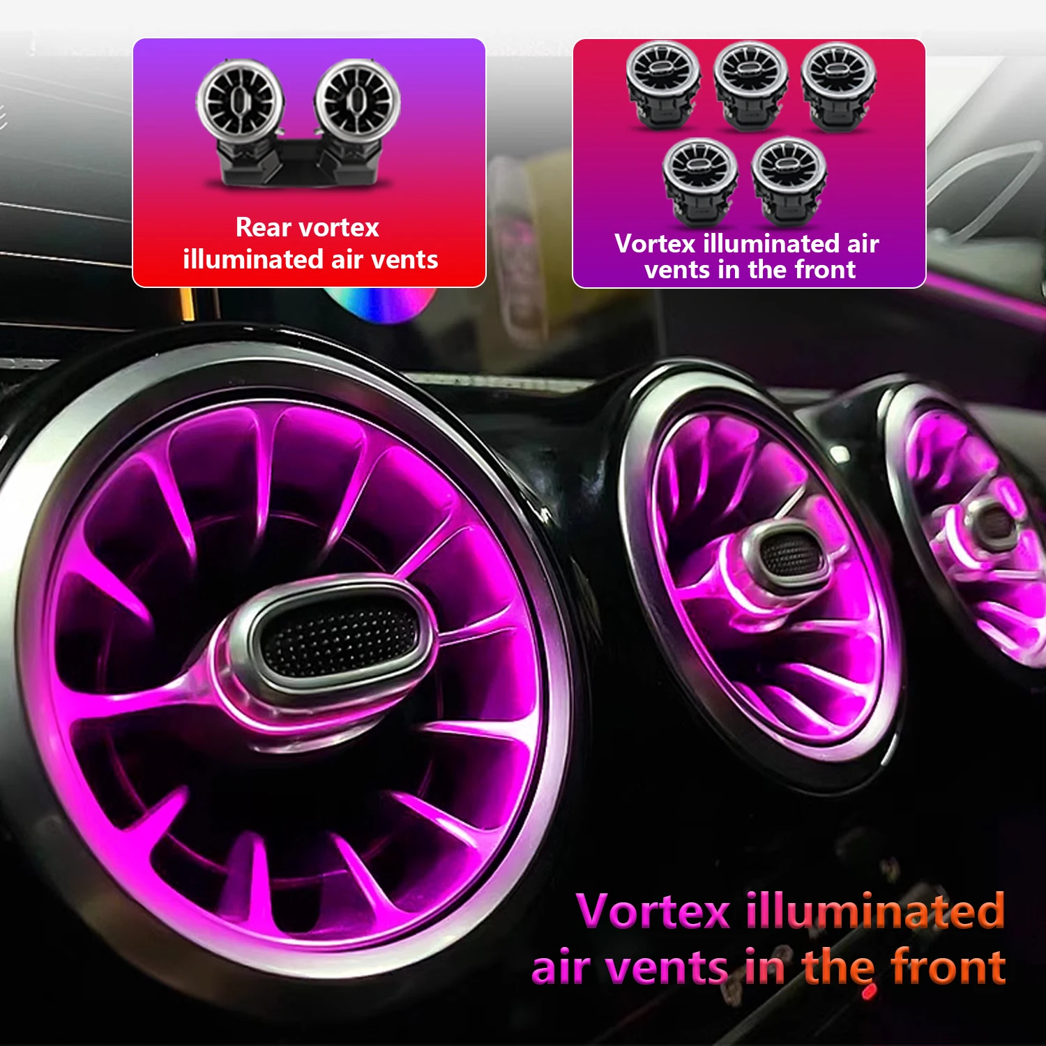 

Car LED Nozzle Air Conditioning Atmosphere For Mercedes-Benz W205 X253 W213 W117 W156 W176 W246 Air Vent Neon Ambient Light