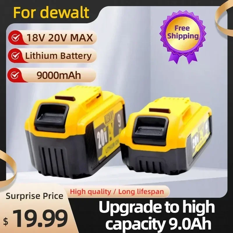 Original Brand New for Dewalt Electric Tool 20V 6Ah/9Ah Lithium-ion Battery Replaceable DCB205 DCB201 DCB203 DCB206-2 DCB205-2