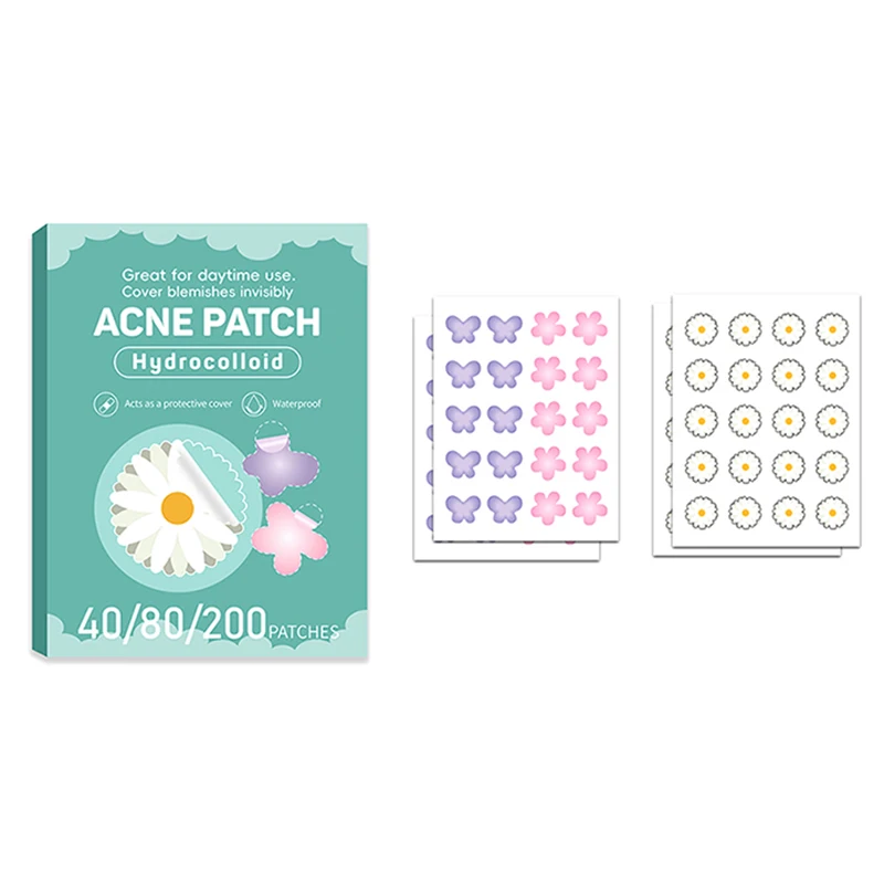 40/80/200pcs Flower Face Skin Care Acne Pimple Patch Invisible Professional Healing