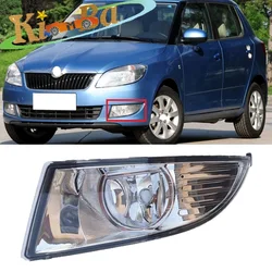 KIMBA For Skoda Fabia 2 Fabia2 MK2 Facelift 2011 2012 2013 2014 2015 Front Bumper Fog Light Fog Lamp Without Bulb White  Black