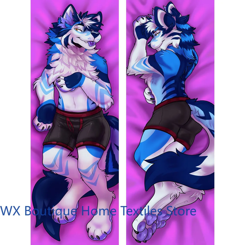 

Furry Pagrynga Orcus Fluffy Anime Dakimakura Pillowcase Double-sided Print Cosplay Decorative Pillow Cover Case