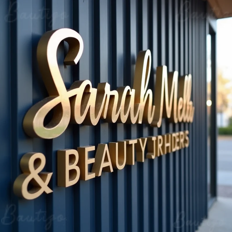 Custom 3D Metal Sign For Outdoor Business Storefront Durable Waterproof Signage Coffee salon dental office