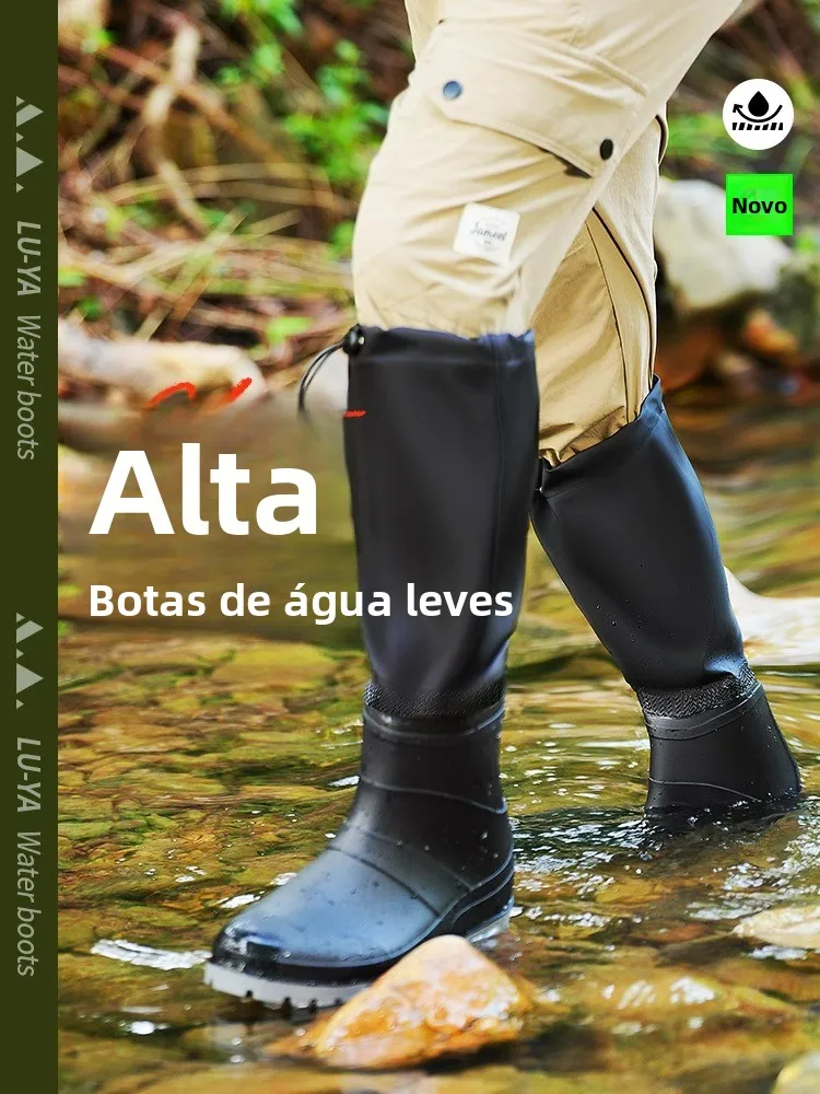 bottes-de-pluie-unisexes-a-tige-haute-antiderapantes-pour-activites-de-plein-air-chaussures-impermeables-pour-la-peche-equipement-special-pour-adultes-en-nylon-toutes-tailles