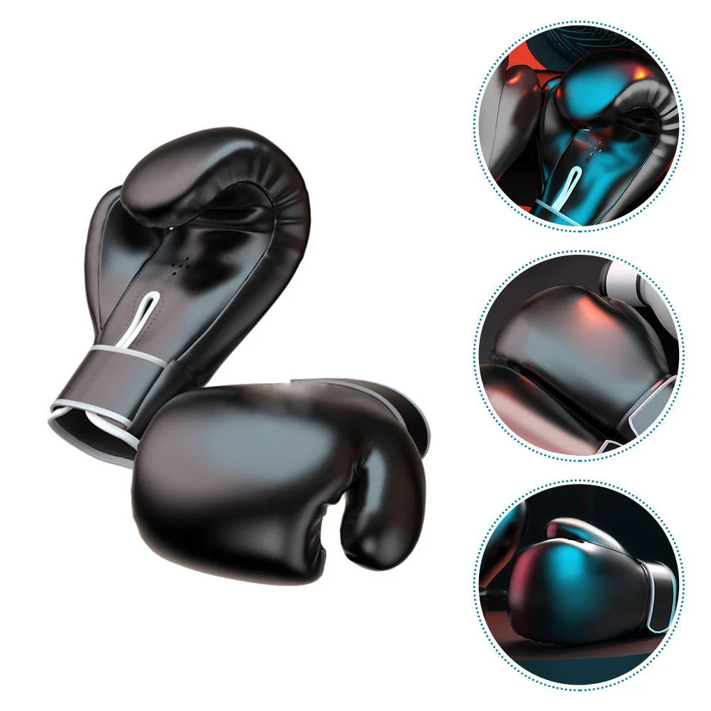 زوج واحد من قفازات الملاكمة PU للكبار معدات القتال للتدريب على حقيبة ثقيلة للعمل الملاكمة التايلاندية تجريب المصارعة