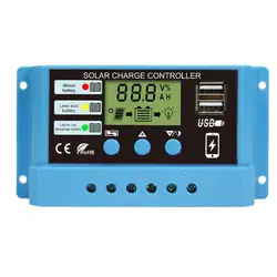 New 10A 20A 30A 12V 24V MPPT Solar Charge Controller 50VDC PV Regulator Colorful Screen For Lithium Lifepo4 GEL Lead Acid