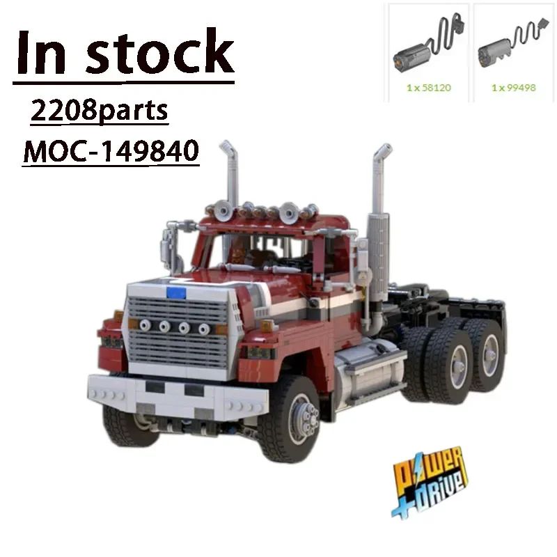 

MOC-149840 Classic 80s Electric 6x6 Semi Truck (1:17) Assembly Building Block Model • 2208 Parts Adult Kids Birthday Toy Gift