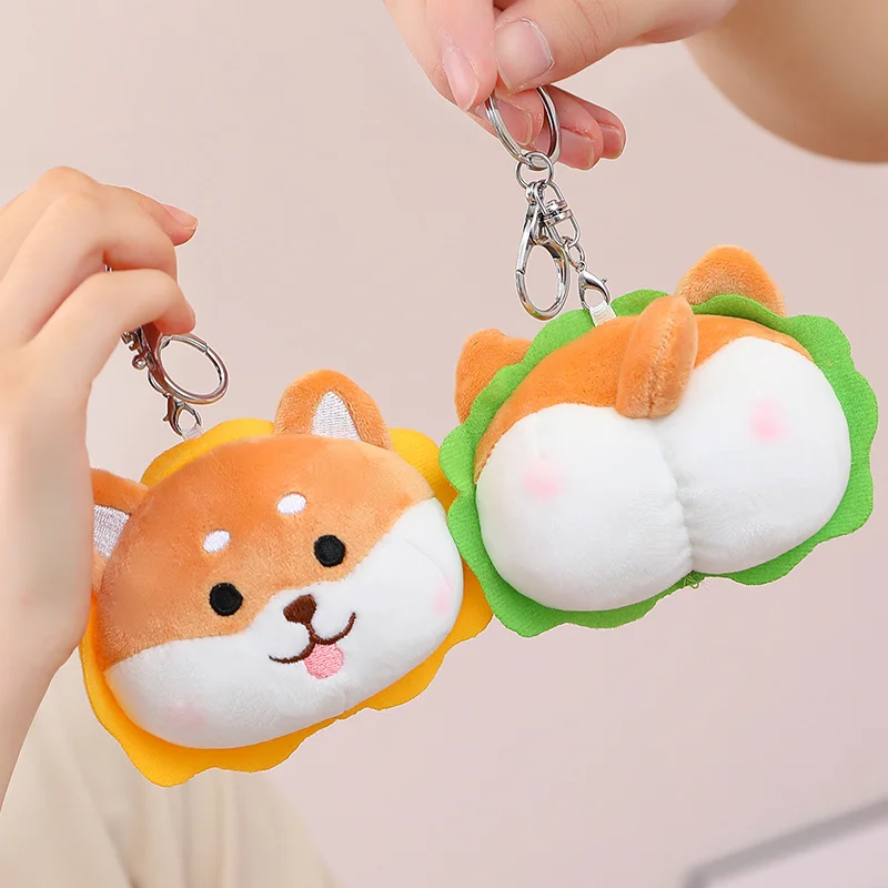 10cmのぬいぐるみキーホルダー,かわいい2面,shba inu,カワイイ