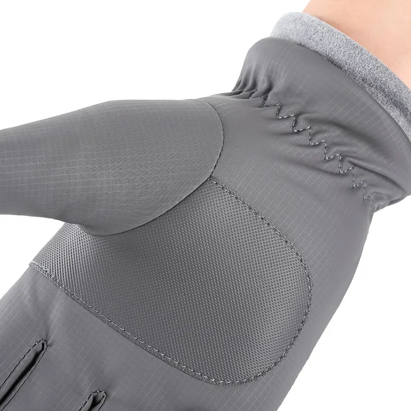 Men Warm Gloves Winter Windproof Finger Gloves Non-slip Sports Cycling Gloves Outdoor Touch Screen Full Finger Gloves