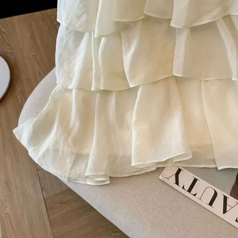 صيف جديد أنيق الرسن قمصان النساء الكورية موضة الديكور الكشكشة المرقعة الوردي البلوزات السيدات بلا أكمام بلايز عادية #6