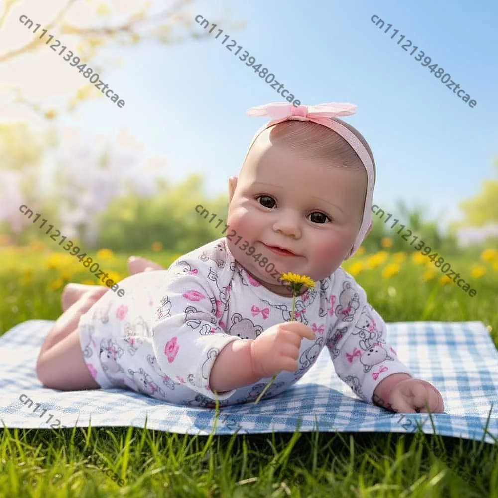 Lifelike 50cm Reborn Baby Doll Toy Dress Up Pretend Play Educational Companion Gift