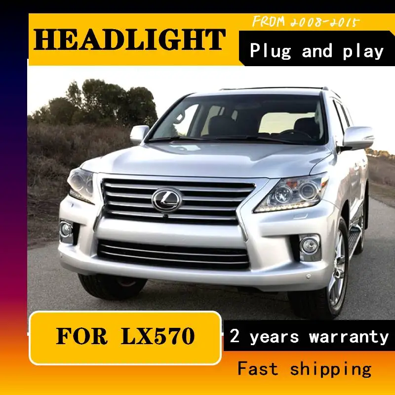 Headlight Assembly For 2008-2015 Head Lamp Lexus LX570 LX470 LX460 LX430 Headlights Dynamic Turn Signal