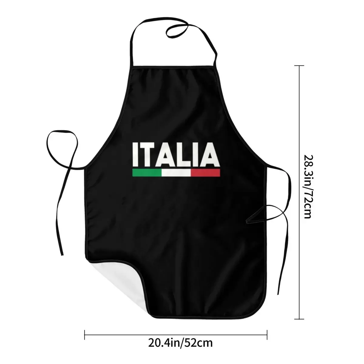 Unisex Flag Of Italy Bib Apron Adult Women Men Chef Tablier Cuisine for Kitchen Cooking Italian Patriotic Baking