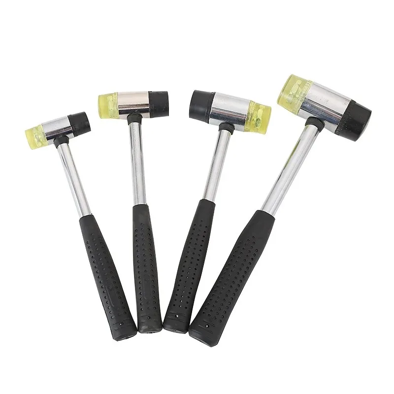 Double Face Soft Tap Rubber Hammer 25/30/35/40/45mm Multifunctional Glazing Window Beads Hammers Nylon Head Rubber Mallet