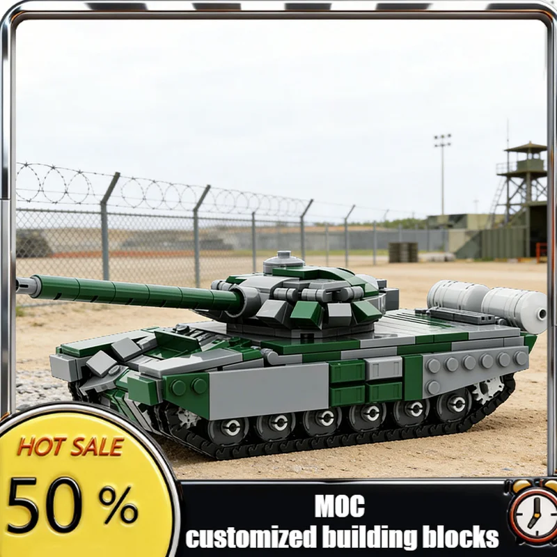 

600 PCS Battle Tank Kit TMOC-72B3 MBT MOC Customize Modular Building Block Model Design Brick Technology DIY Toy Christmas Gift