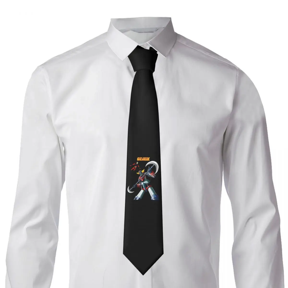 Formal UFO Robot Goldrake Neck Tie Mens Personalized Silk Grendizer Anime Manga Neckties for Office Gravatas