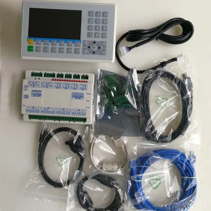 Ruida Latest Generation 4-axis Motion Controller with 5 TET Color Display Panel Co2 Laser Cutting&engraving Control System