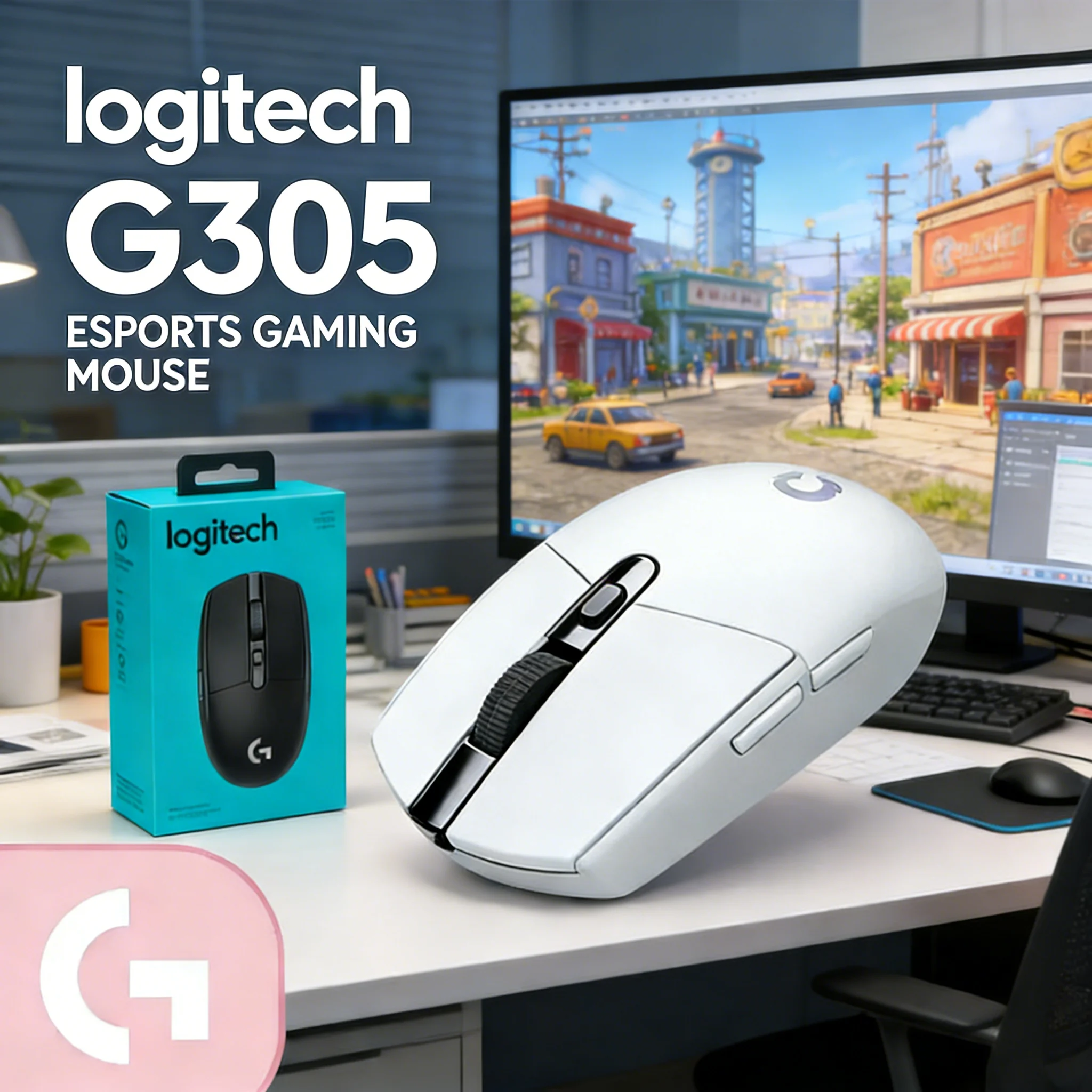 

Игровая мышь Logitech G304 G305: эргономичная, легкая, с сенсором HERO, 400 IPS, 12000 DPI, высокая точность для киберспорта