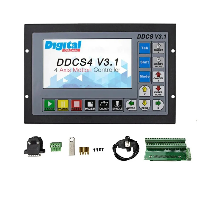 Special Offer DDCSV3.1 3/4 Axis 500Khz G-Code Offline Replace Mach3 USB Controller For CNC Drilling Milling