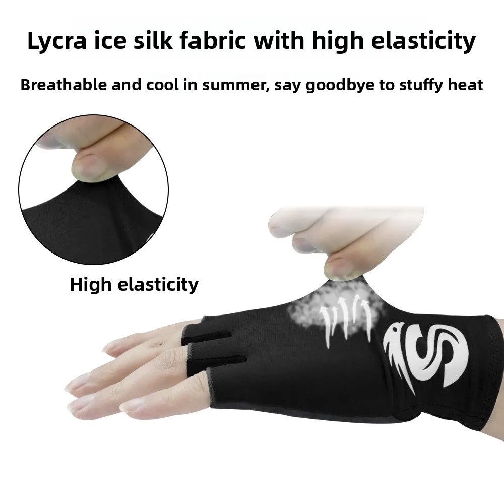 Gift Box Gloves Unisex Ice Silk Half Finger Sun Protection Wear Resistant Cycling Summer One Size