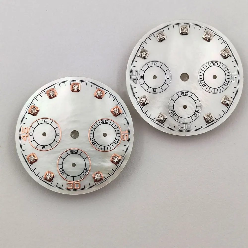 Cadran et aiguilles VK63, cadran à texture réfléchissante, cadran de montre de 29mm adapté au mouvement VK63, accessoires de haute qualité, pièces de rechange de montre