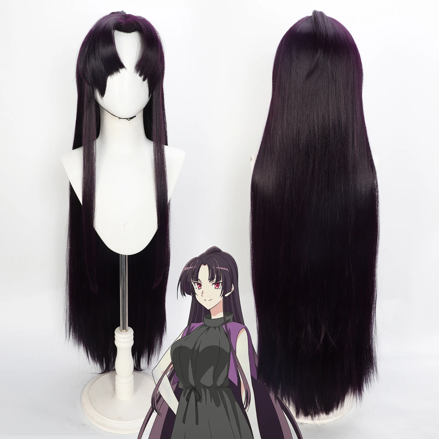Cosplay Wig Welcome to Japan Ms Elf Anime Wig Willidora Long Straight Dark Purple Synthetic Wig Simulation Scalp Female Game Wig
