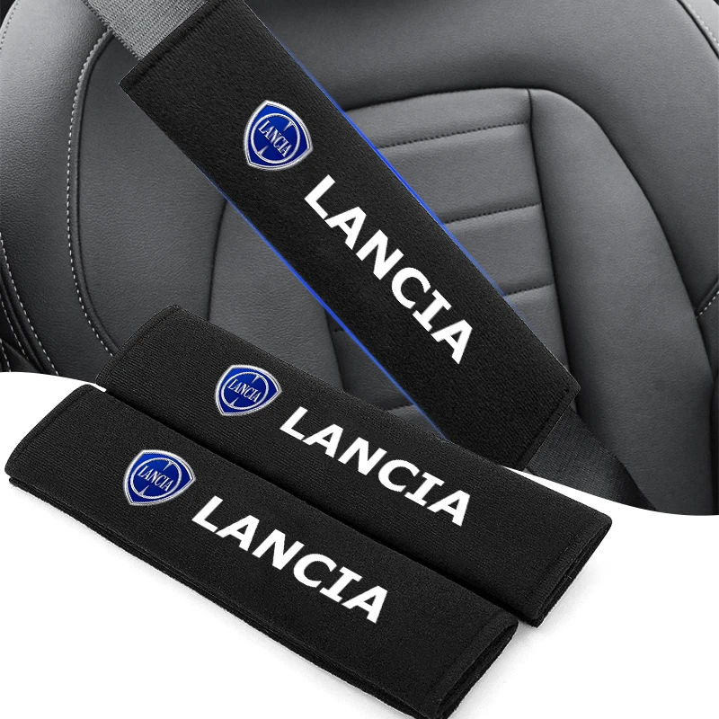 Mode Auto Sicherheitsgurt Schulterabdeckung Schutzpolster für Lancia Delta Ypsilon Lybra Musa Kappa Voyager Emblem Zubehör