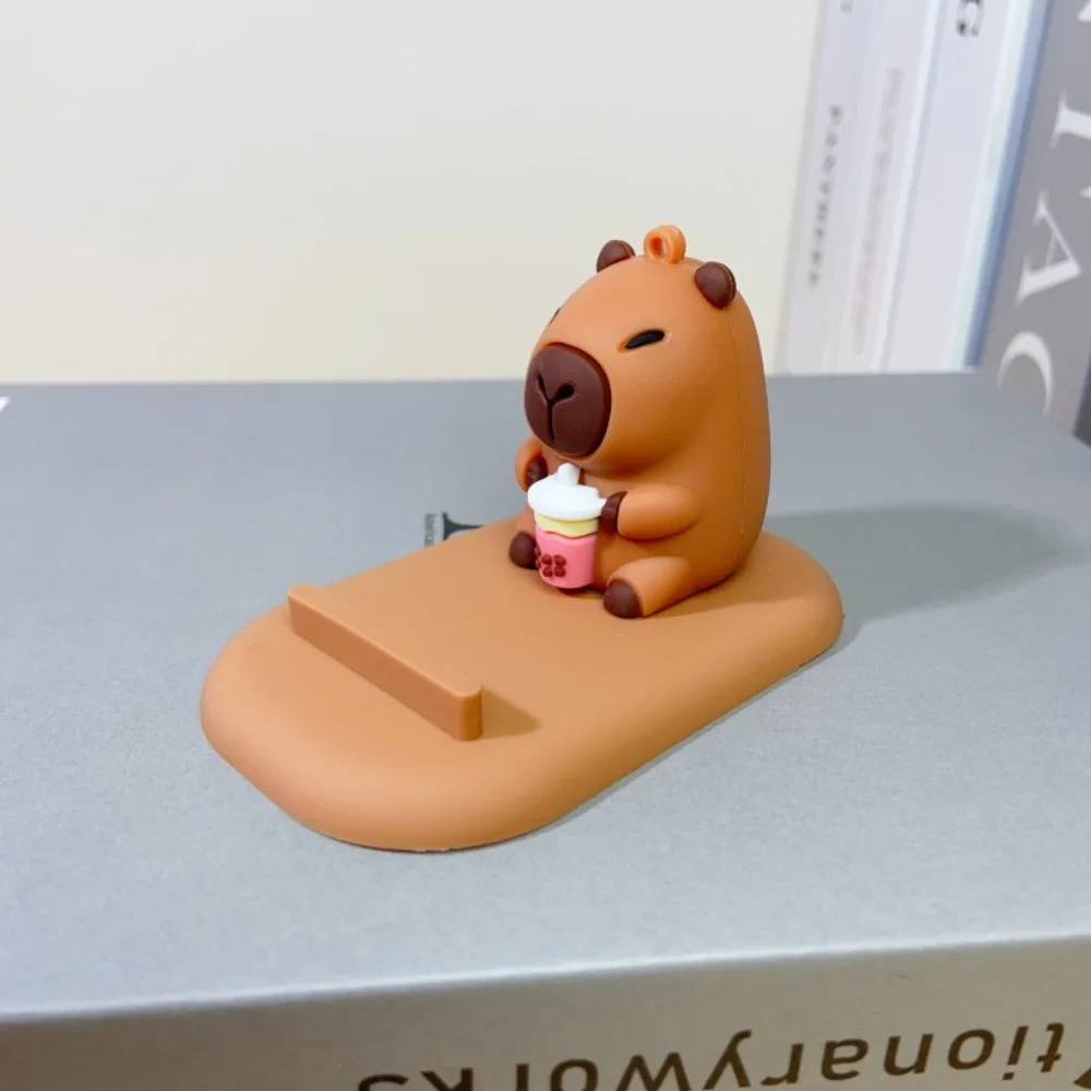 Schildkröte Capybara Telefonhalter PVC Puppe Unterstützung Capybara Handy Ständer Tier Schreibtisch Dekor Capybara Handy Halterung
