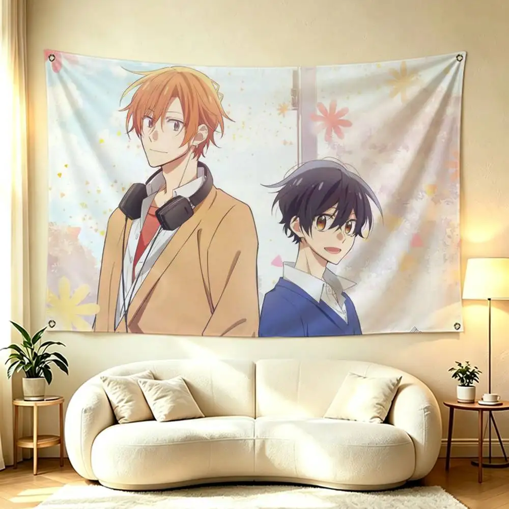 Anime S-Sasaki and M-Miyano Flags for Bedrooms Home Decor Items Outdoor Decors Garage Decoration Flaga