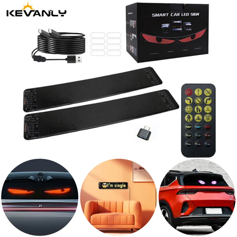 

Truck Demon Eye LED Matrix Pixel Panel Windshield for Car DIY Programmable Text Pattern Animation Scrolling Display for Shop Bar
