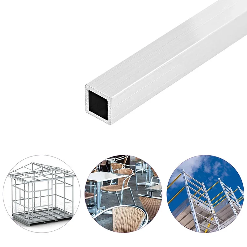 1 قطعة أنبوب مربع من الألومنيوم مع مواصفات 10 × 10 مم / 20 × 20 مم / 30 × 40، طول 100 مم / 150 مم / 200 مم / 400 مم