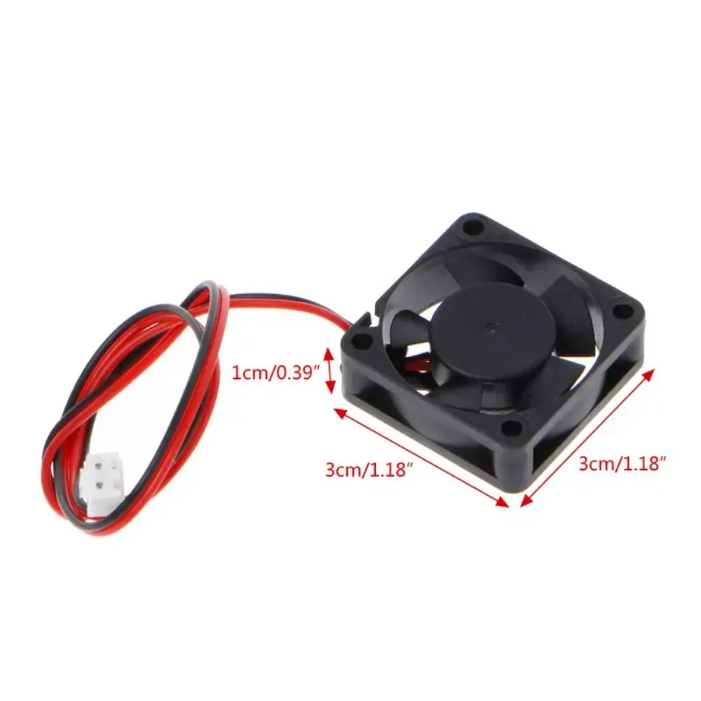 DC Brushless Cooling Fan 30mm 3010 2-Pin XH2.54, 30x30x10mm Sleeve Bearing 7000RPM Mini Fan for PC, Server, 3D Printer, Radiator