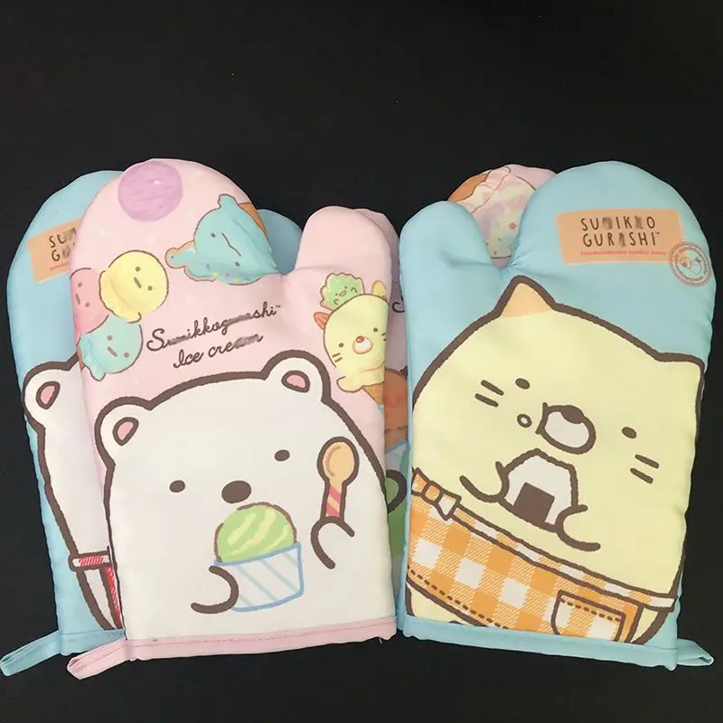 

Japan S-Sumikkogurashi Oven Mitts Cartoon Cute Kitchen Thick Baking Anti-scalding Insulation Mitts kitchen gloves oven gloves