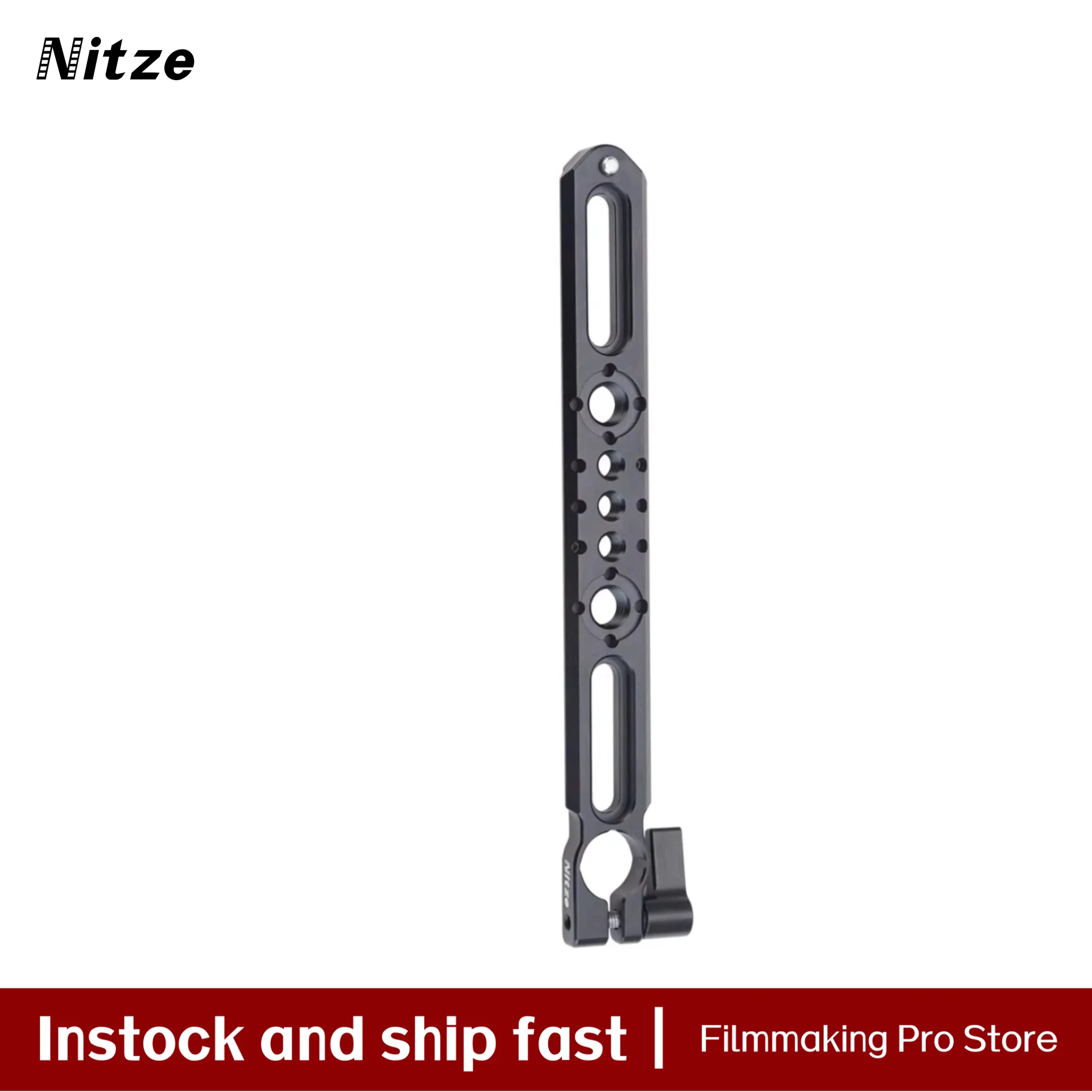 Nitze تمديد 15 مللي متر مشبك قضيب واحد إلى لوحة تركيب السكك الحديدية الناتو 7 "(178 مللي متر) لشاشات تثبيت السكك الحديدية الناتو