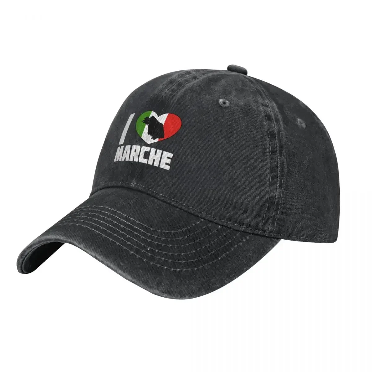 I Love Marche - Italian Heart With Marche Silhouette Baseball Cap Rugby Snapback Cap cute Winter hat Boy Child Women's